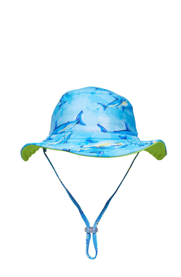 SNAPPERROCK Boys Jawsome Waves Reversible Bucket Hat