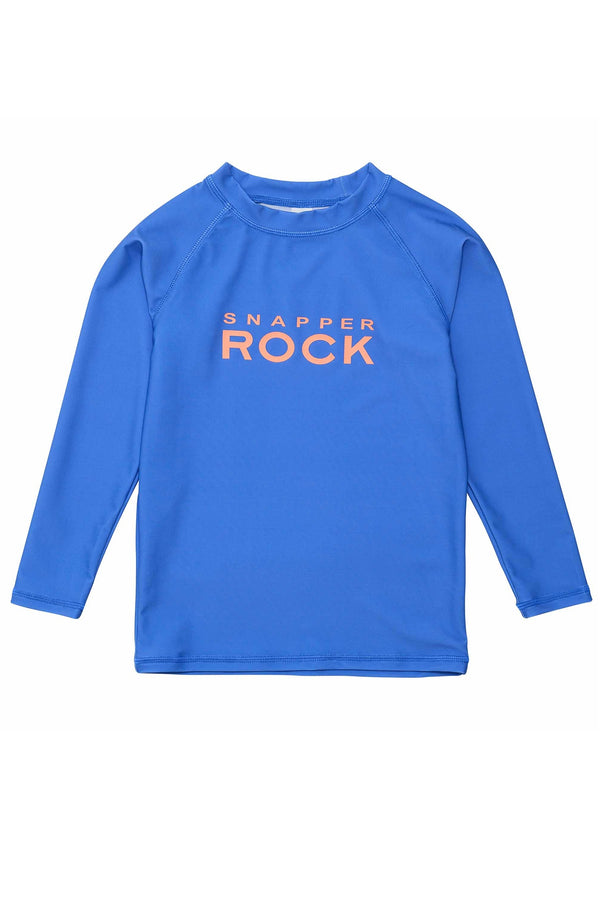 SNAPPERROCK Boys Azure Sustainable Long Sleeves Rash Top