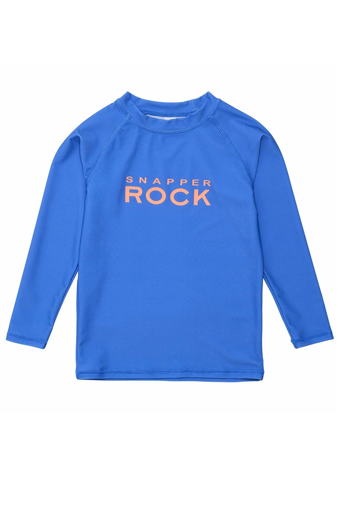 SNAPPERROCK Boys Azure Sustainable Long Sleeves Rash Top