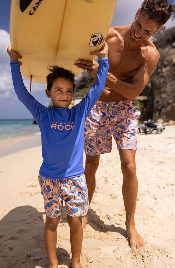 SNAPPERROCK Boys Azure Sustainable Long Sleeves Rash Top