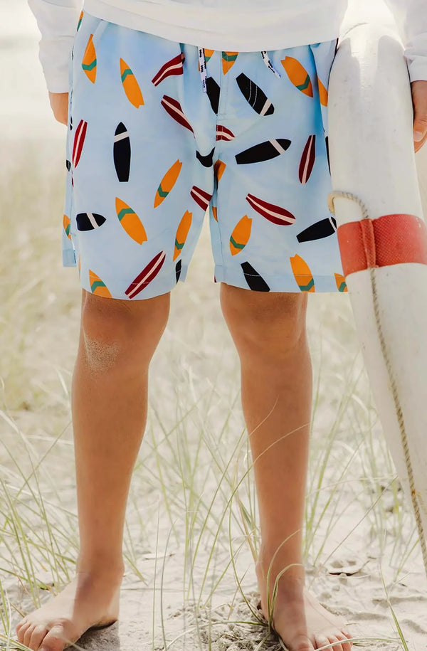 SNAPPERROCK Boys Sunrise Shark Volley Board Short