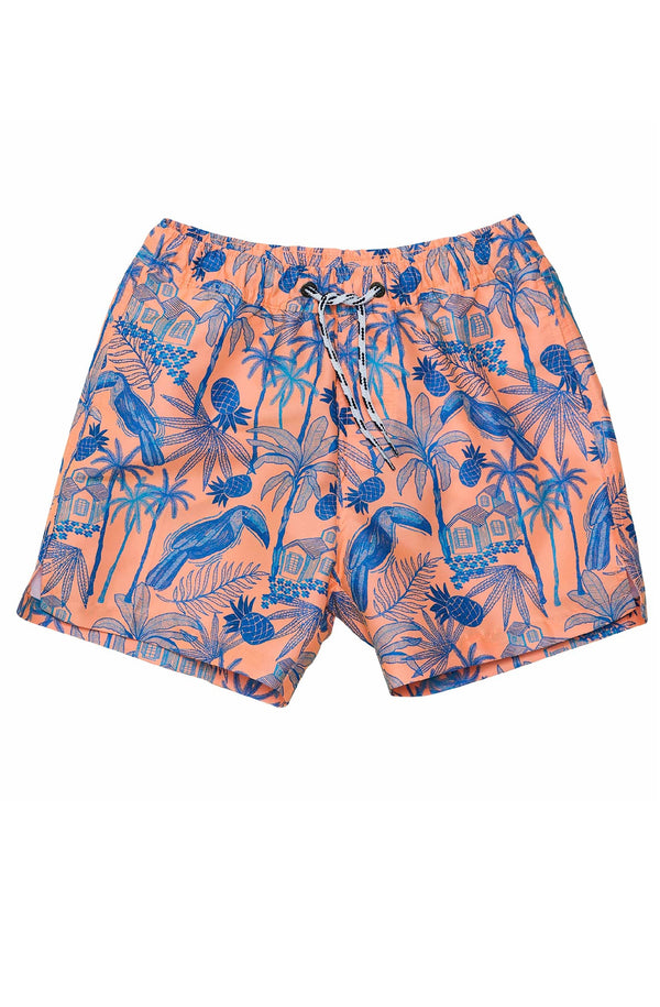 SNAPPERROCK Boys Tropicana Vacay Sustainable Swim Shorts