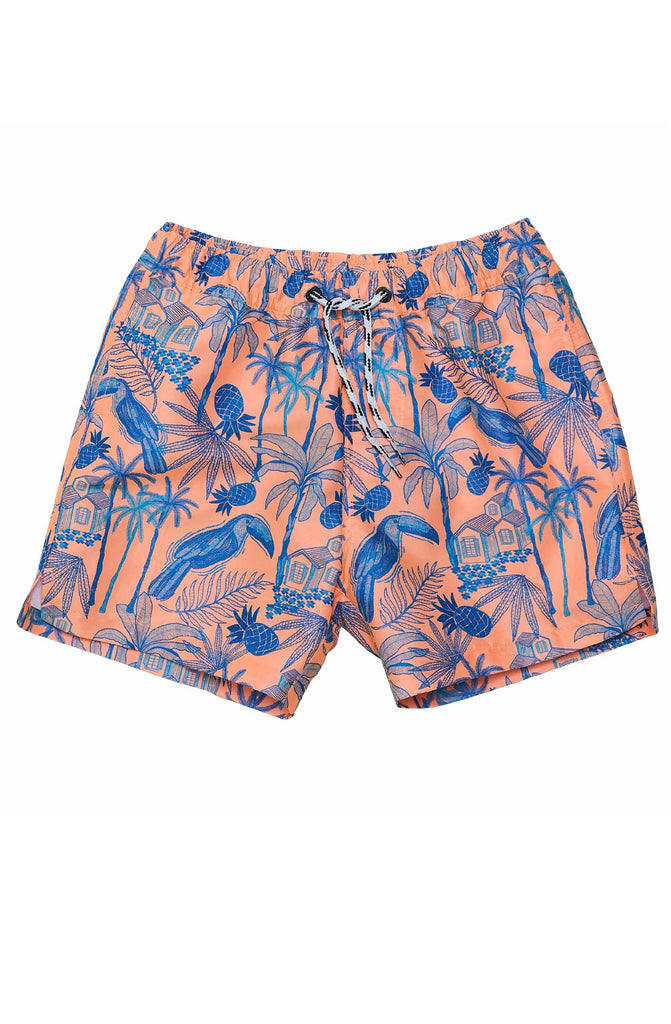 SNAPPERROCK Boys Tropicana Vacay Sustainable Swim Shorts