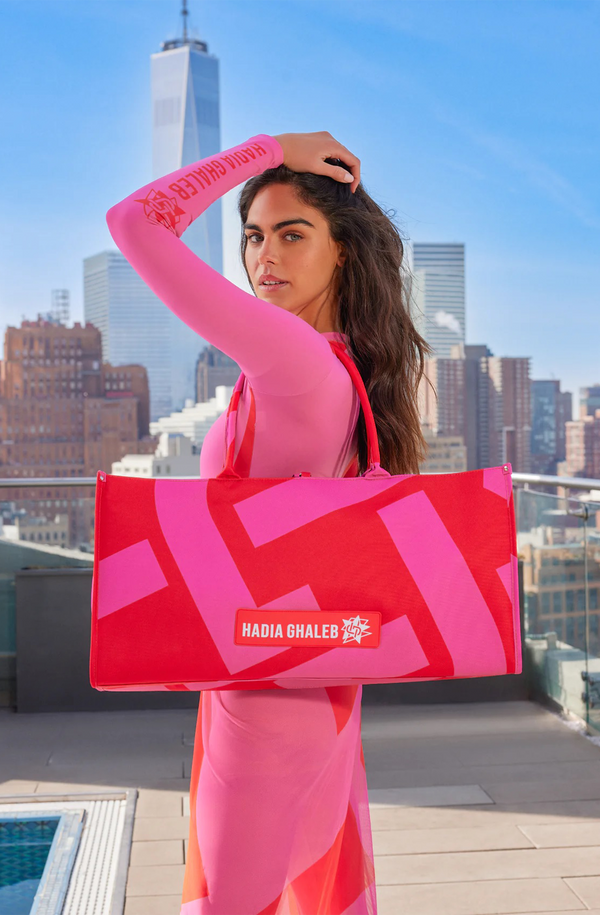 HADIA GHALEB Cherry Blaze Mega Tote Bag