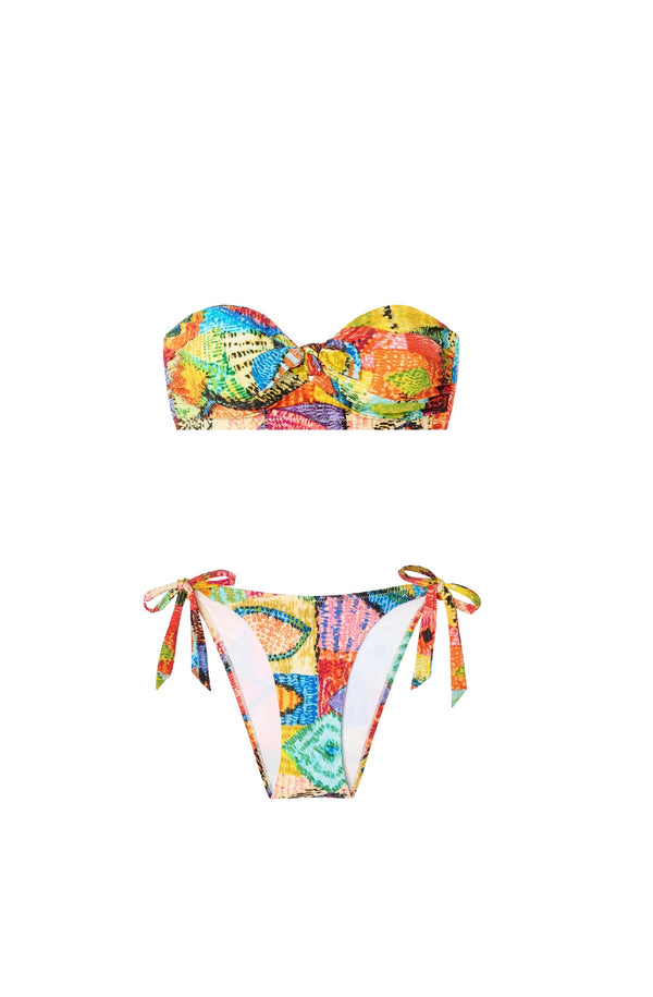 PAIN de SUCRE Women Bahiu Holi Bandeau Top and Caty Low Cut Bikini Bottom