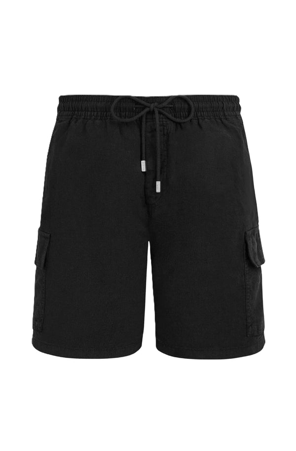 VILEBREQUIN Men Linen Bermuda Shorts Cargo Pockets