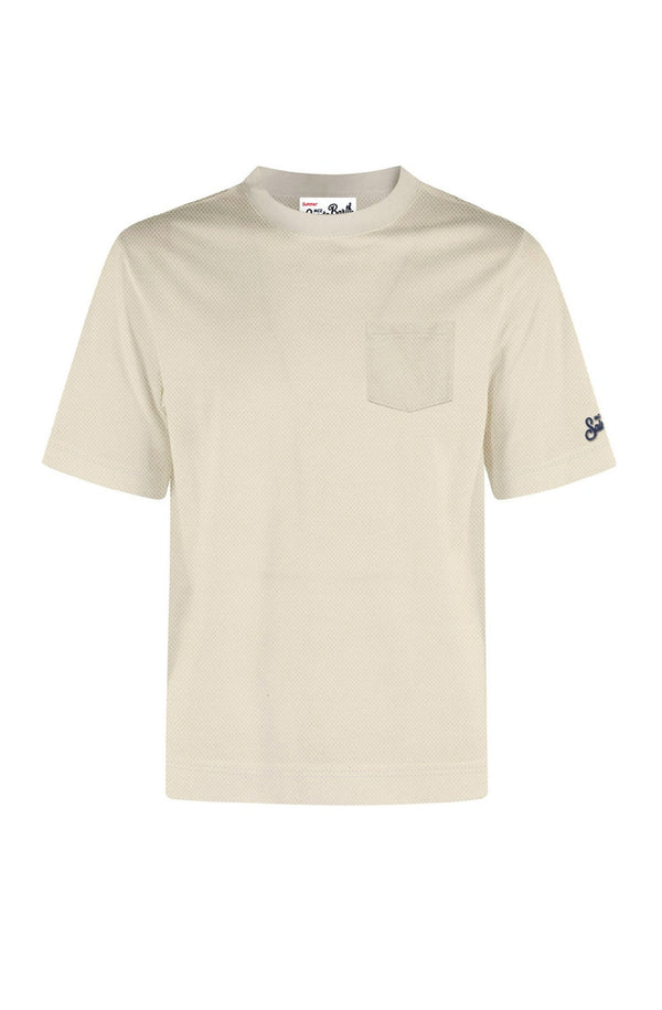 MC2 SAINT BARTH Men Cotton Piquet T-Shirt Bakewell