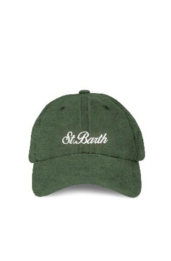 MC2 SAINT BARTH Men Linen Vintage Baseball Cap Solid