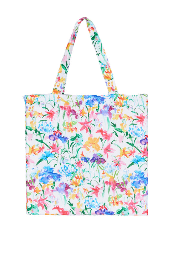 VILEBREQUIN Unisex Linen Beach Bag Happy Flowers
