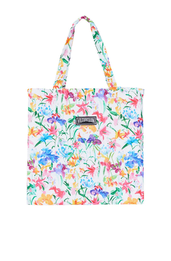 VILEBREQUIN Unisex Linen Beach Bag Happy Flowers