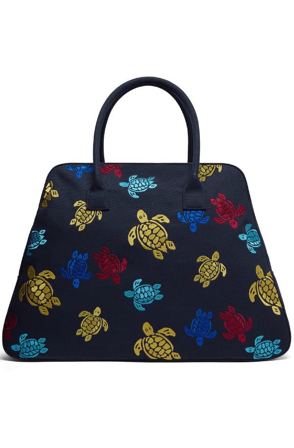 VILEBREQUIN Unisex Bowling Canvas Bag Multicolor Turtles Dance