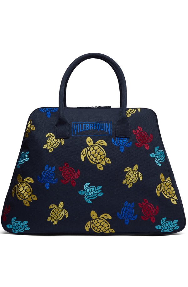 VILEBREQUIN Unisex Bowling Canvas Bag Multicolor Turtles Dance