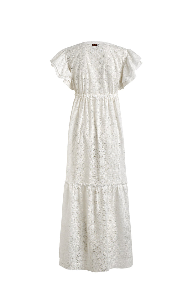 VILEBREQUIN Women Long Cotton Dress Broderies Anglaises