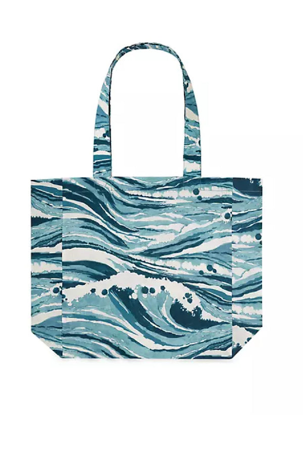 VILEBREQUIN Linen Tote Bag Ocean Wave - Vilebrequin x Maison Kitsune