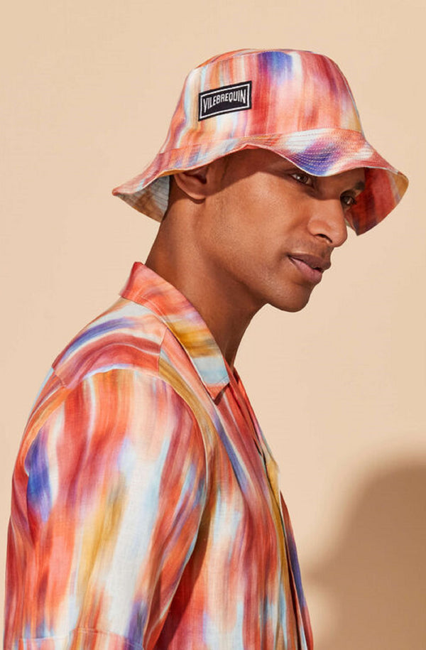 VILEBREQUIN Unisex Linen Hats Ikat Flowers