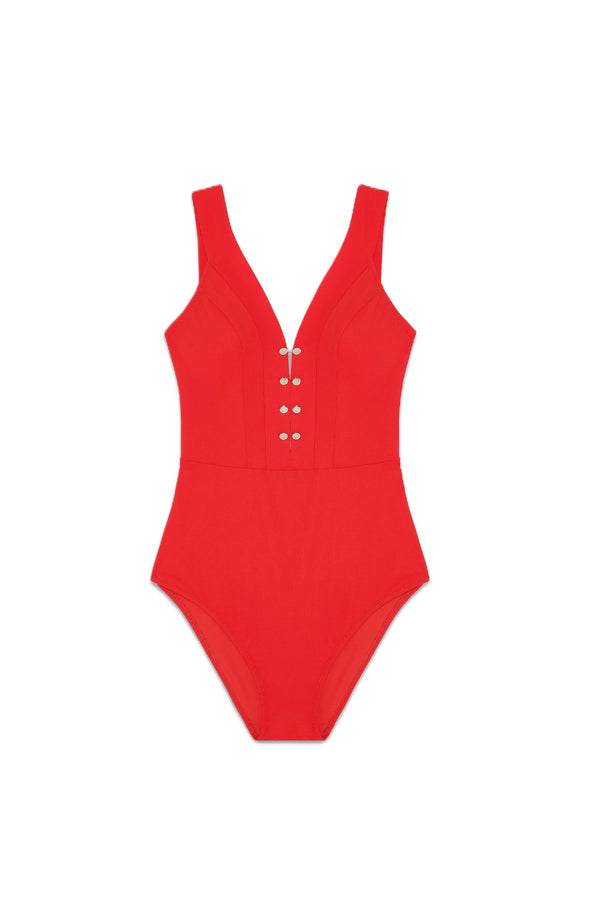 PAIN de SUCRE Women Bonnie Orange with Jewels Swimsuit