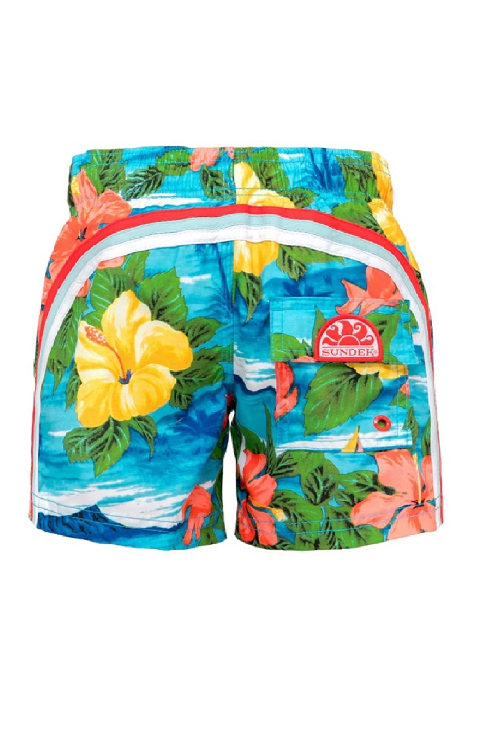 Sundek Costume Sundek Board Shorts SUNDEK Boys Elastic Waist Swim