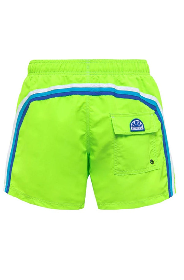 SUNDEK Boys Elastic Waist Swim Shorts Fluo
