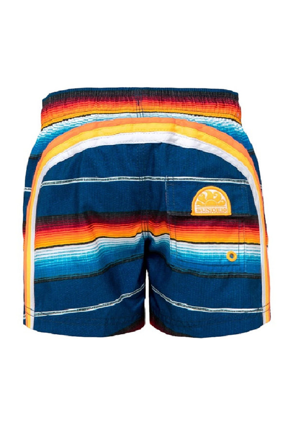 SUNDEK Boys Elastic Waist Swim Trunks - Stripes