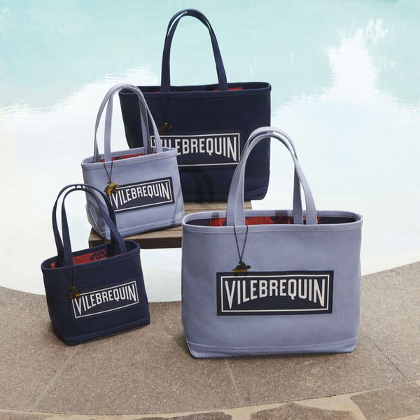 VILEBREQUIN Canvas Marine Unisex Beach Bag
