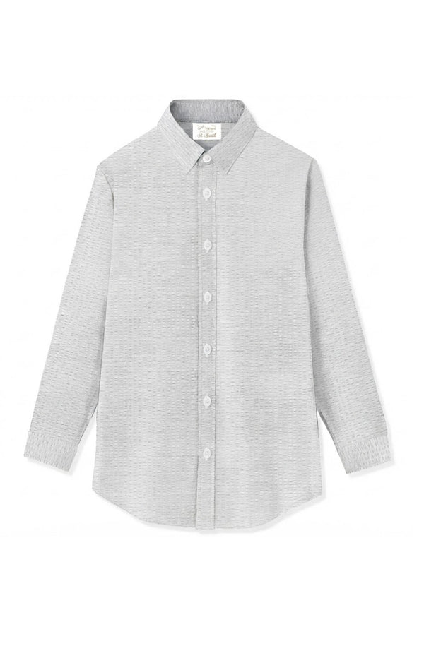MC2 SAINT BARTH Women Brigitte Seersucker Shirt with Saint Barth Embroidery