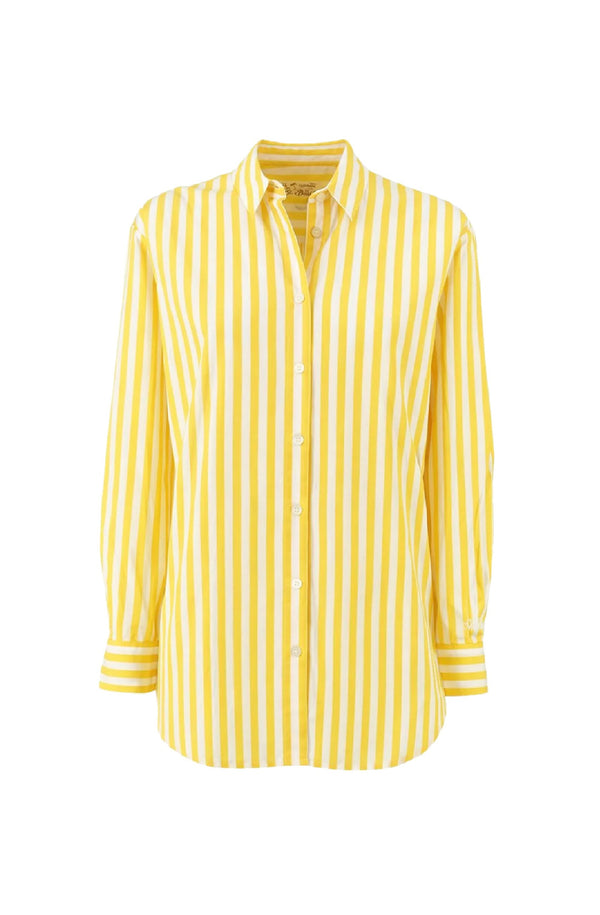 MC2 SAINT BARTH Women Brigitte Cotton Stripes Mid V Gin Shirt