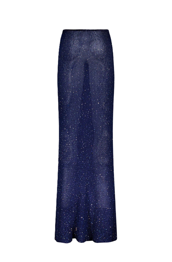 PARAMIDONNA Women Bruna Navy Blue Long Skirt