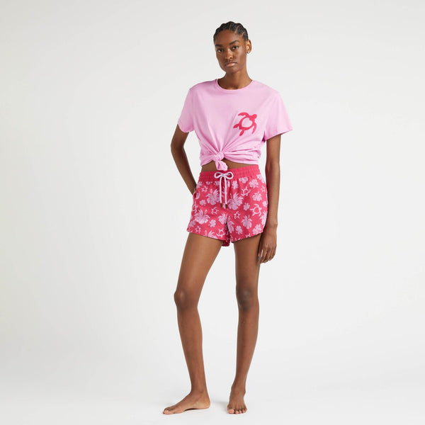 VILEBREQUIN Women Swim Shorts Flocked Turtles Heart