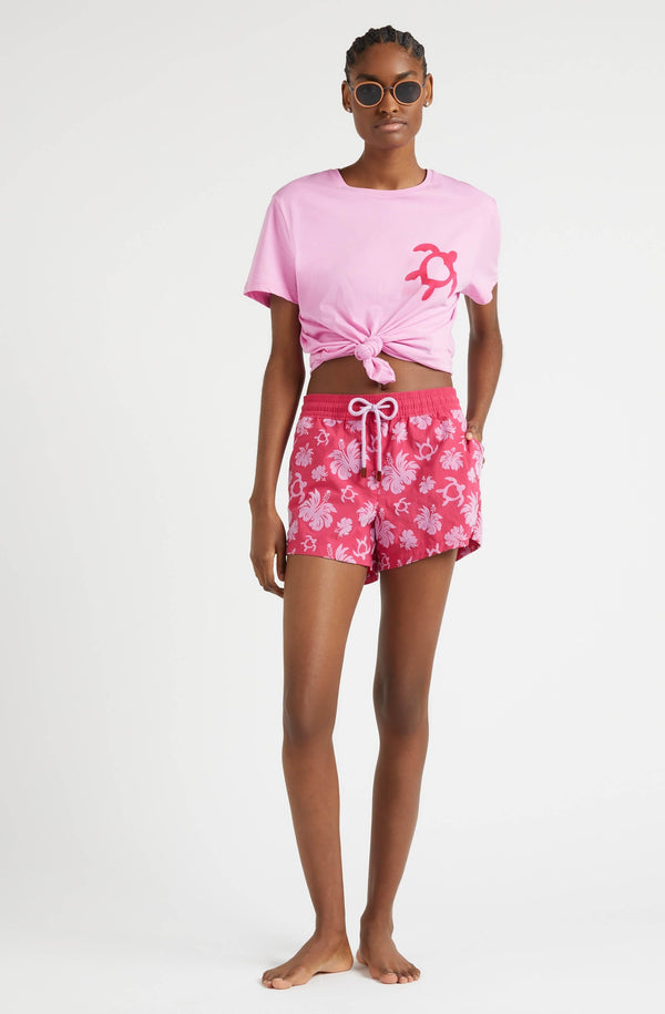 VILEBREQUIN Women Swim Shorts Flocked Turtles Heart