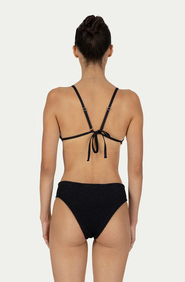 PARAMIDONNA Women Benny Peach Black Triangle Bikini