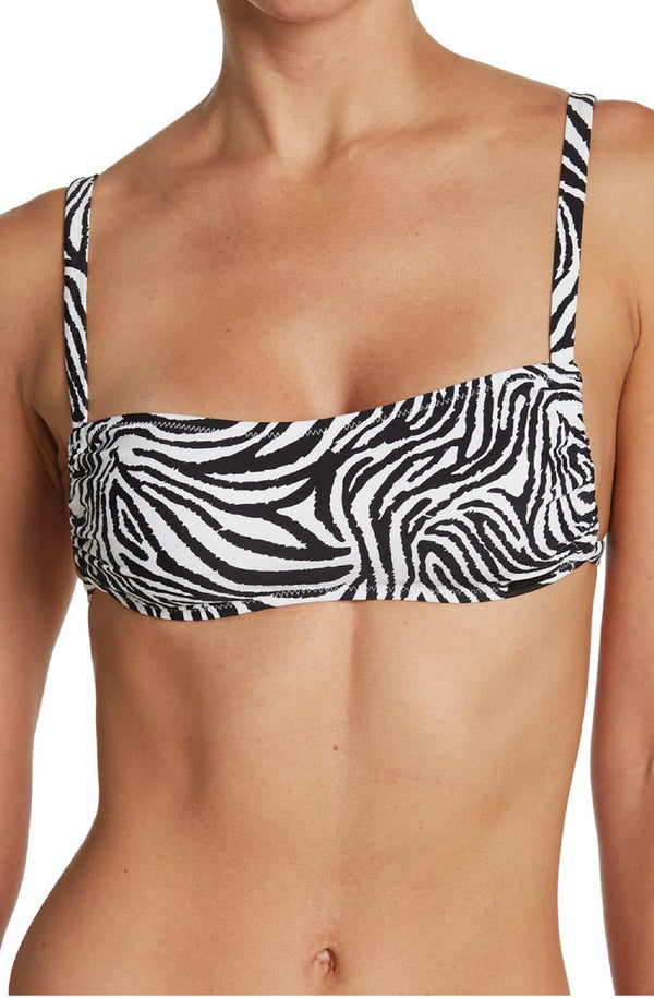 KENDALL & KYLIE Gathered Bandeau Bikini Top