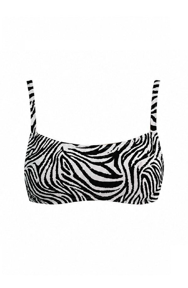 KENDALL & KYLIE Gathered Bandeau Bikini Top