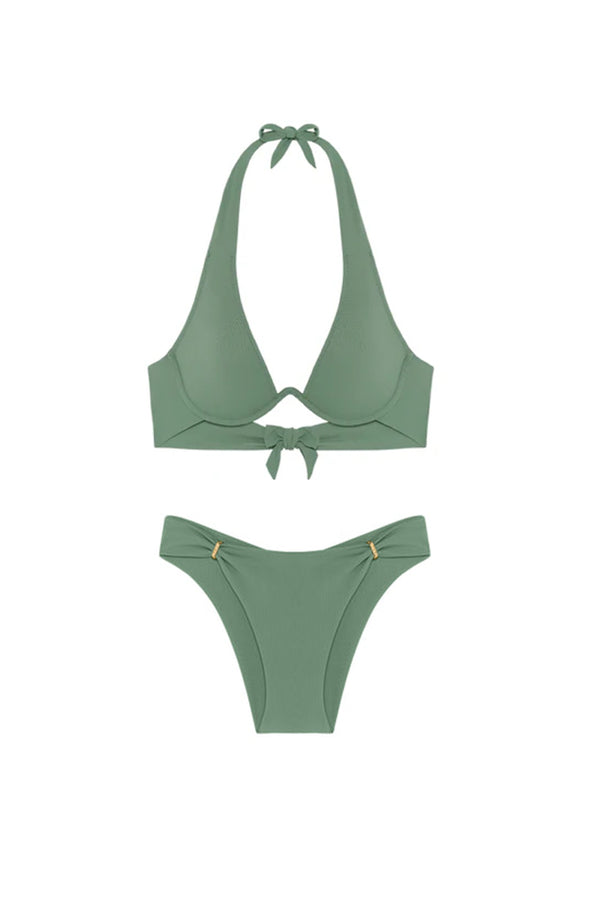 PAIN de SUCRE Women Camelia Mono Underwire Top and Claudie Tanga Bikini Bottom