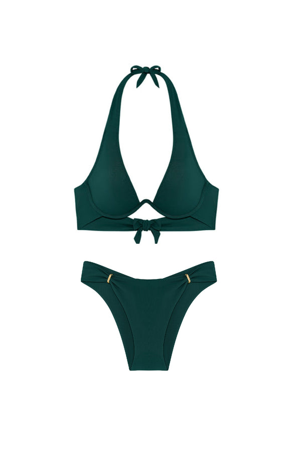 PAIN de SUCRE Women Camelia Underwired Top and Claudie Tanga Bikini Bottom