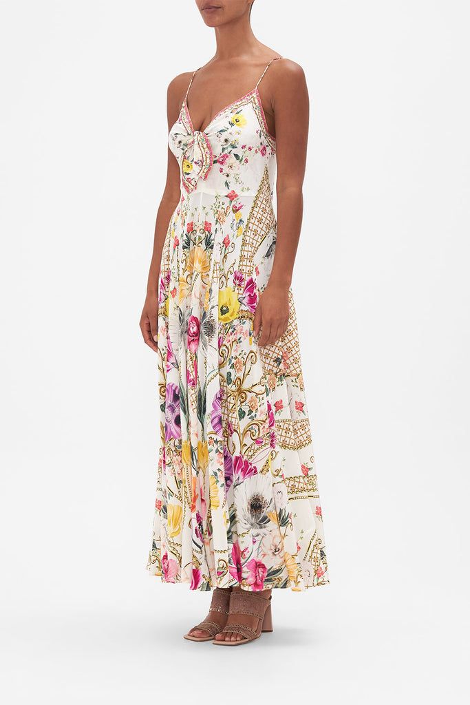 CAMILLA Long Dress With Tie Front - Destiny Calling