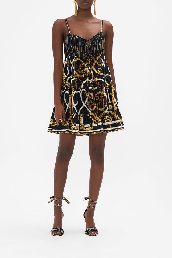 CAMILLA Women Gathered Bust Tiered Mini Dress - Coast To Coast