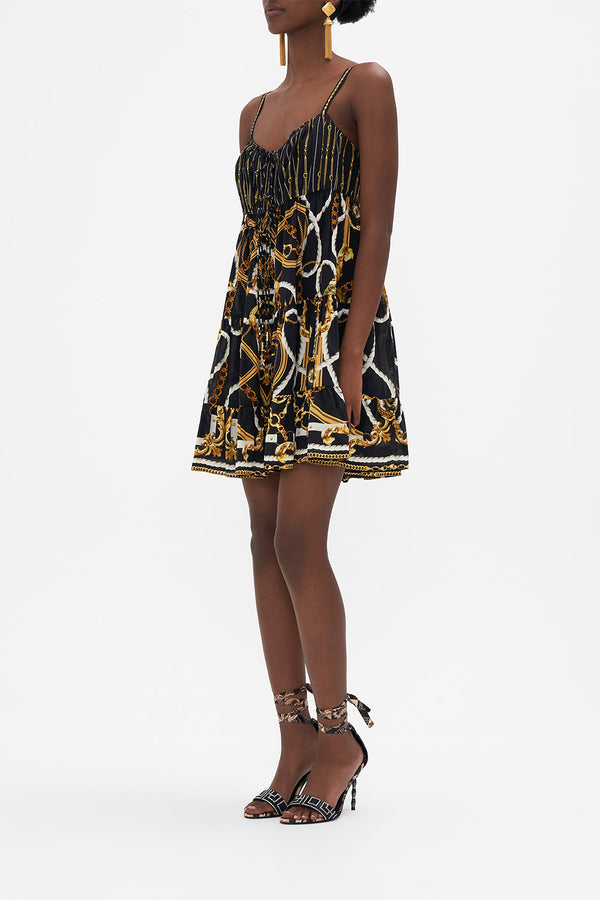 CAMILLA Women Gathered Bust Tiered Mini Dress - Coast To Coast