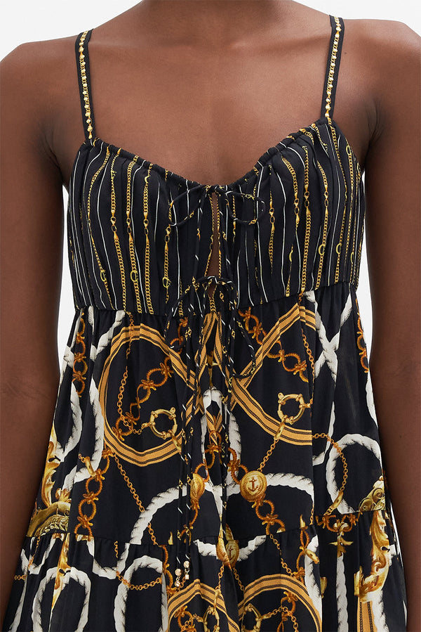 CAMILLA Women Gathered Bust Tiered Mini Dress - Coast To Coast
