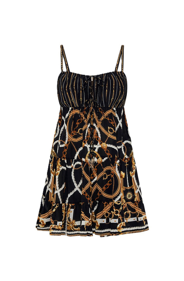 CAMILLA Women Gathered Bust Tiered Mini Dress - Coast To Coast