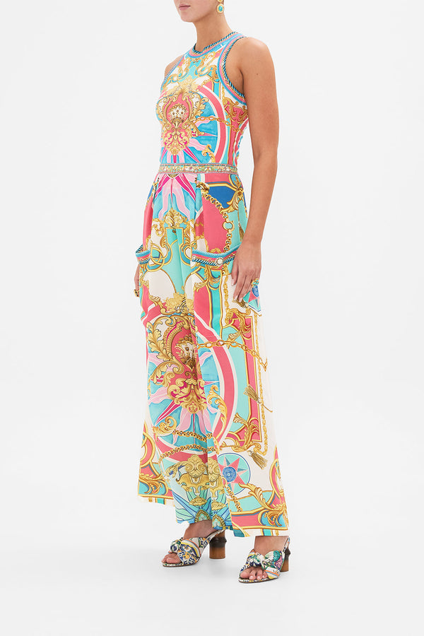 CAMILLA Women Wide Leg Trouser With Front Pockets - Sail Away With Me