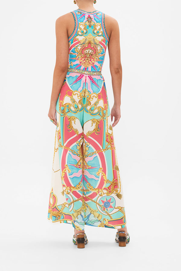 CAMILLA Women Wide Leg Trouser With Front Pockets - Sail Away With Me