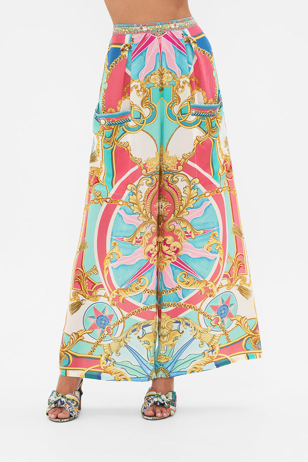 CAMILLA Women Wide Leg Trouser With Front Pockets - Sail Away With Me