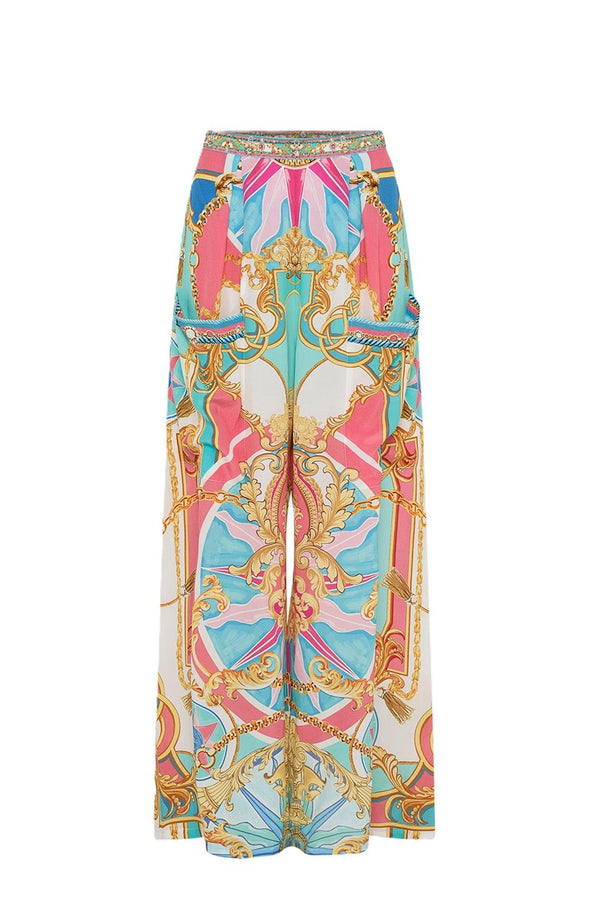 CAMILLA Women Wide Leg Trouser With Front Pockets - Sail Away With Me