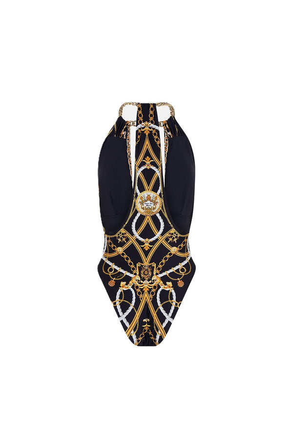 CAMILLA Women Chain Neck Plunge One Piece - Coast To Coast