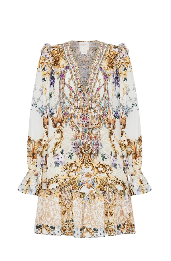 CAMILLA Women Ruffle Lace Up Dress - Palazzo Play Date