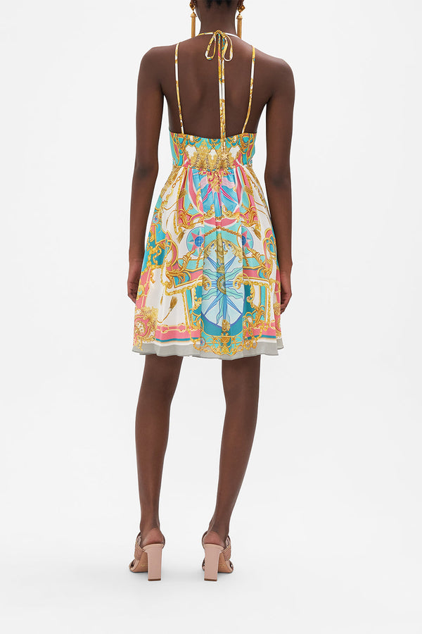 CAMILLA Women Short Flared Dress With Hardware - Sail Away With Me