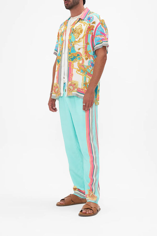 CAMILLA Men Short Sleeve Camp Collared Shirt - Sail Away With Me
