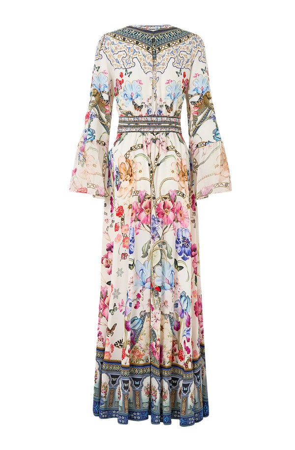 CAMILLA Women Shaped Waistband Dress with Ruffle Sleeve - Monserrate Magic