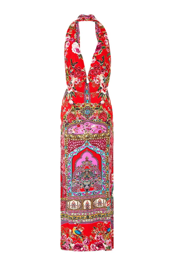 CAMILLA Women Deep Cowl Plunge Dress - Heirloom Empire