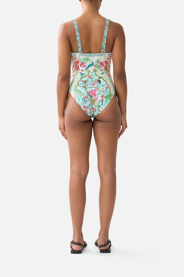 CAMILLA Women Lace Up Underwire Moulded Cup One-Piece Swimsuit - Sultans and Queens